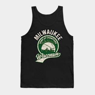 Vintage Milwaukee Wisconsin B-Ball Basketball Game Fans Tank Top